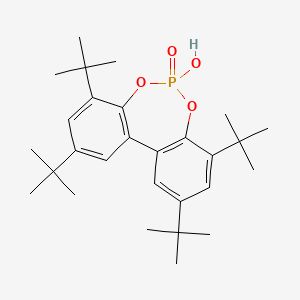 molecular formula C28H41O4P B8222399 2,4,8,10-Tetra-tert-butyl-6-hydroxydibenzo[d,f][1,3,2]dioxaphosphepine 6-oxide 