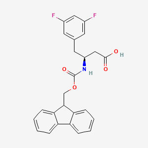 molecular formula C25H21F2NO4 B8222415 Fmoc-S-3-amino-4-(3,5-difluorophenyl)-butyric acid 