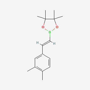 molecular formula C16H23BO2 B8222435 2-[2-(3,4-Dimethylphenyl)ethenyl]-4,4,5,5-tetramethyl-1,3,2-dioxaborolane 
