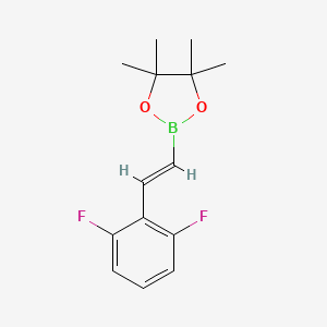 molecular formula C14H17BF2O2 B8222463 2-[2-(2,6-Difluorophenyl)ethenyl]-4,4,5,5-tetramethyl-1,3,2-dioxaborolane 