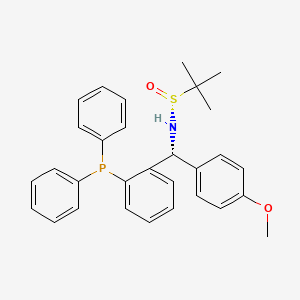 molecular formula C30H32NO2PS B8222466 [S(R)]-N-[(R)-[2-(Diphenylphosphino)phenyl](4-methoxyphenyl)methyl]-2-methyl-2-propanesulfinamide 