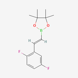 molecular formula C14H17BF2O2 B8222470 2-[2-(2,5-Difluorophenyl)ethenyl]-4,4,5,5-tetramethyl-1,3,2-dioxaborolane 