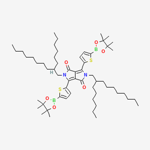 molecular formula C58H94B2N2O6S2 B8222484 3,6-Bis[5-(4,4,5,5-tetramethyl-1,3,2-dioxaborolane-2-yl)-2-thienyl]-2,5-bis(2-hexyldecyl)pyrrolo[3,4-c]pyrrole-1,4(2H,5H)-dione 