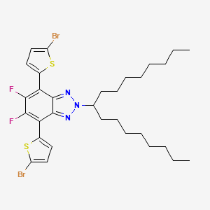 molecular formula C31H39Br2F2N3S2 B8222487 2H-Benzotriazole, 4,7-bis(5-bromo-2-thienyl)-5,6-difluoro-2-(1-octylnonyl)- 