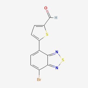 molecular formula C11H5BrN2OS2 B8222495 5-(7-Bromobenzo[c][1,2,5]thiadiazol-4-yl)thiophene-2-carbaldehyde 