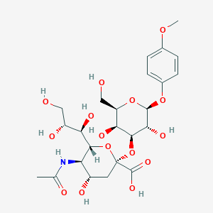 molecular formula C24H35NO15 B8222505 4-Methoxyphenyl 3-O-(N-Acetyl-alpha-neuraminosyl)-beta-D-galactopyranoside 