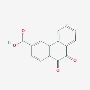 molecular formula C15H8O4 B8222526 9,10-Dioxo-9,10-dihydrophenanthrene-3-carboxylic acid 