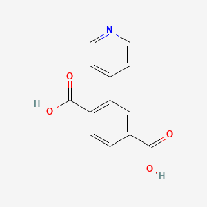molecular formula C13H9NO4 B8222537 2-(Pyridin-4-yl)terephthalic acid 