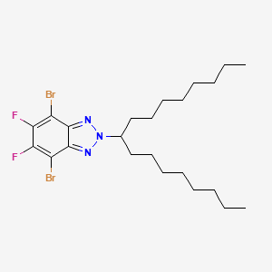 molecular formula C23H35Br2F2N3 B8222545 4,7-Dibromo-5,6-difluoro-2-(heptadecan-9-yl)-2H-benzo[d][1,2,3]triazole 