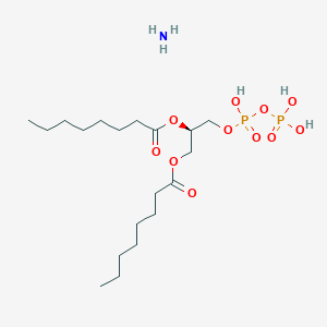 molecular formula C19H41NO11P2 B8222580 dioctanoylglycerol pyrophosphate (aMMoniuM salt) 