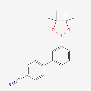 molecular formula C19H20BNO2 B8222615 3'-(4,4,5,5-Tetramethyl-1,3,2-dioxaborolan-2-yl)-[1,1'-biphenyl]-4-carbonitrile CAS No. 870244-08-9