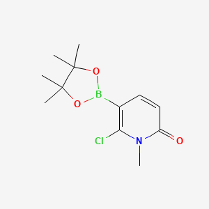 molecular formula C12H17BClNO3 B8222624 2-Chloro-1-methyl-6-oxo-1,6-dihydropyridine-3-boronic Acid Pinacol Ester 