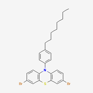 molecular formula C26H27Br2NS B8222650 3,7-Dibromo-10-(4-octylphenyl)-10H-phenothiazine 