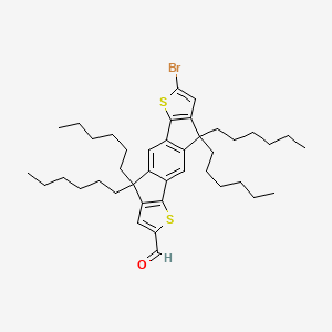 7-Bromo-4,4,9,9-tetrahexyl-4,9-dihydro-s-indaceno[1,2-b:5,6-b']dithiophene-2-carbaldehyde