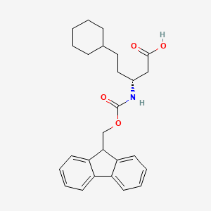 molecular formula C26H31NO4 B8222726 (R)-3-(Fmoc-amino)-5-cyclohexylpentanoic acid 
