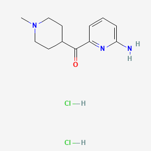 molecular formula C12H19Cl2N3O B8222735 (6-Aminopyridin-2-yl)(1-methylpiperidin-4-yl)methanone dihydrochloride CAS No. 613678-10-7