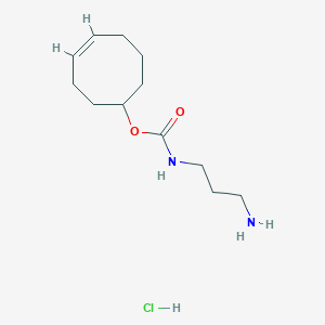 molecular formula C12H23ClN2O2 B8222745 trans-Cyclooctene-amine hydrochloride 