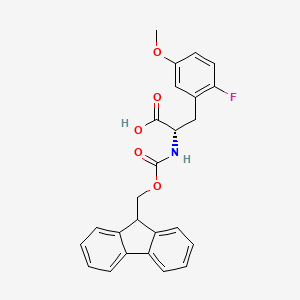 molecular formula C25H22FNO5 B8222770 (S)-2-((((9H-Fluoren-9-yl)methoxy)carbonyl)amino)-3-(2-fluoro-5-methoxyphenyl)propanoic acid 