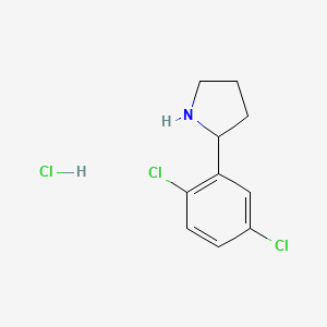 molecular formula C10H12Cl3N B8222779 2-(2,5-Dichlorophenyl)pyrrolidine hydrochloride 