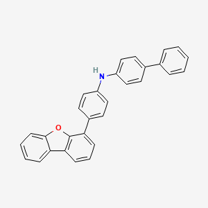 molecular formula C30H21NO B8222806 N-(4-(Dibenzo[b,d]furan-4-yl)phenyl)-[1,1'-biphenyl]-4-amine 