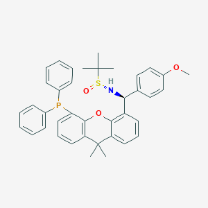 molecular formula C39H40NO3PS B8222811 (R)-N-[(S)-[5-(Diphenylphosphino)-9,9-dimethyl-9H-xanthen-4-yl](4-methoxyphenyl)methyl]-2-methylpropane-2-sulfinamide 