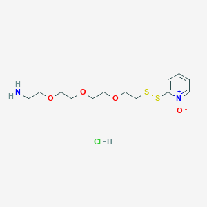 molecular formula C13H23ClN2O4S2 B8222862 2-((2-(2-(2-(2-Aminoethoxy)ethoxy)ethoxy)ethyl)disulfanyl)pyridine 1-oxide hydrochloride 