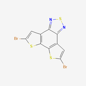 molecular formula C10H2Br2N2S3 B8222871 5,8-二溴二噻吩并[3',2':3,4;2'',3'':5,6]苯并[1,2-c][1,2,5]噻二唑 
