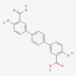 molecular formula C20H14O6 B8222882 4,4''-Dihydroxy-[1,1':4',1''-terphenyl]-3,3''-dicarboxylic acid 