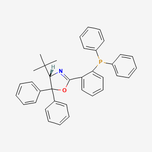 molecular formula C37H34NOP B8222887 (S)-4-(tert-Butyl)-2-(2-(diphenylphosphanyl)phenyl)-5,5-diphenyl-4,5-dihydrooxazole 