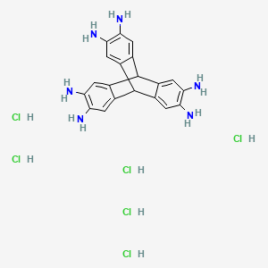 molecular formula C20H26Cl6N6 B8222953 9,10-Dihydro-9,10-[1,2]benzenoanthracene-2,3,6,7,14,15-hexaamine hexahydrochloride 
