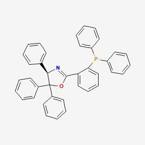 molecular formula C39H30NOP B8222991 (R)-2-(2-(Diphenylphosphanyl)phenyl)-4,5,5-triphenyl-4,5-dihydrooxazole 
