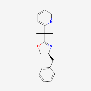 molecular formula C18H20N2O B8222998 (S)-4-Benzyl-2-(2-(pyridin-2-yl)propan-2-yl)-4,5-dihydrooxazole 