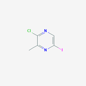 molecular formula C5H4ClIN2 B8223025 2-Chloro-5-iodo-3-methyl-pyrazine 