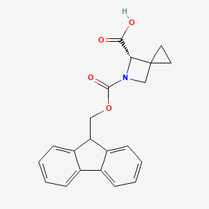 molecular formula C21H19NO4 B8223043 (6S)-5-(9H-fluoren-9-ylmethoxycarbonyl)-5-azaspiro[2.3]hexane-6-carboxylic acid 