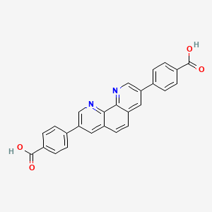 molecular formula C26H16N2O4 B8223046 4,4'-(1,10-菲咯啉-3,8-二基)二苯甲酸 