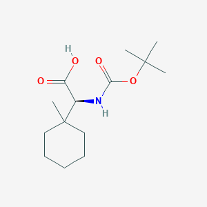 molecular formula C14H25NO4 B8223052 (S)-2-((tert-butoxycarbonyl)amino)-2-(1-methylcyclohexyl)acetic acid 