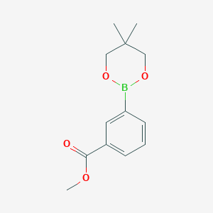 molecular formula C13H17BO4 B8223072 3-(5,5-二甲基-1,3,2-二氧杂硼喃-2-基)苯甲酸甲酯 