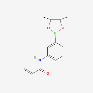 molecular formula C16H22BNO3 B8223120 N-(3-(4,4,5,5-四甲基-1,3,2-二氧杂硼环-2-基)苯基)甲基丙烯酰胺 