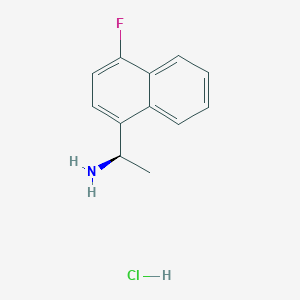 molecular formula C12H13ClFN B8223150 (R)-1-(4-fluoronaphthalen-1-yl)ethanamine hydrochloride 