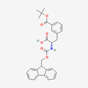 molecular formula C29H29NO6 B8223174 (S)-2-((((9H-Fluoren-9-yl)methoxy)carbonyl)amino)-3-(3-(tert-butoxycarbonyl)phenyl)propanoic acid 