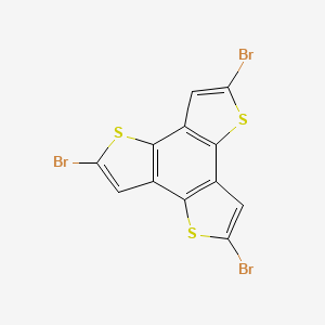 molecular formula C12H3Br3S3 B8223208 2,5,8-Tribromobenzo[1,2-b:3,4-b':5,6-b'']trithiophene 