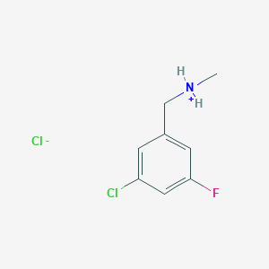molecular formula C8H10Cl2FN B8223226 (3-Chloro-5-fluorophenyl)methyl-methylazanium;chloride 