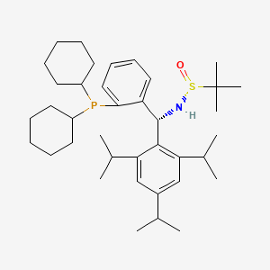 [S(R)]-N-[(R)-[2,4,6-(Triisopropylphenyl))methyl]-4-methoxyphenyl][2-(dicyclohexylphosphino)phenyl]methyl]-2-methyl-2-propanesulfinamide
