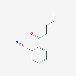 molecular formula C12H13NO B8223291 2-Pentanoylbenzonitrile 