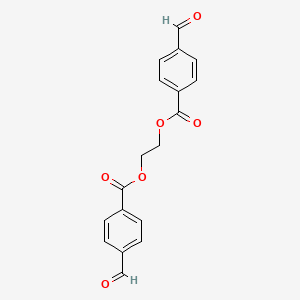 molecular formula C18H14O6 B8223350 Ethane-1,2-diyl bis(4-formylbenzoate) CAS No. 1313763-54-0