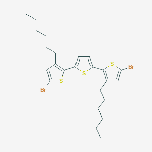 molecular formula C24H30Br2S3 B8223372 5,5''-Dibromo-3,3''-dihexyl-2,2':5',2''-terthiophene 