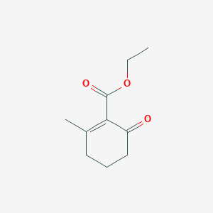 molecular formula C10H14O3 B8223412 1-Cyclohexene-1-carboxylic acid, 2-methyl-6-oxo-, ethyl ester CAS No. 89337-63-3