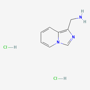 molecular formula C8H11Cl2N3 B8223546 Imidazo[1,5-a]pyridin-1-ylmethanamine;dihydrochloride 