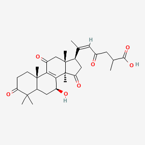 molecular formula C30H40O7 B8223619 (Z)-6-[(7S,10S,13R,14R,17R)-7-hydroxy-4,4,10,13,14-pentamethyl-3,11,15-trioxo-1,2,5,6,7,12,16,17-octahydrocyclopenta[a]phenanthren-17-yl]-2-methyl-4-oxohept-5-enoic acid 