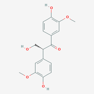 molecular formula C17H18O6 B8223642 (R)-1,2-Bis(3-methoxy-4-hydroxyphenyl)-3-hydroxy-1-propanone CAS No. 1961305-60-1